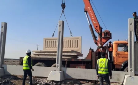 نصب دیوار پیش ساخته بتنی